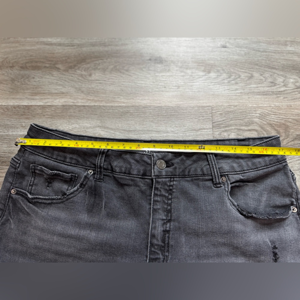 Black Denim Women's Shorts size 16 - Picture 3 of 5